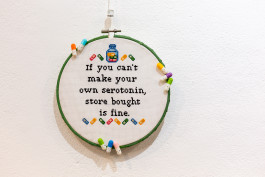 Alia-Michelle Supron, Serotonin. Cross stitch, 2022 
